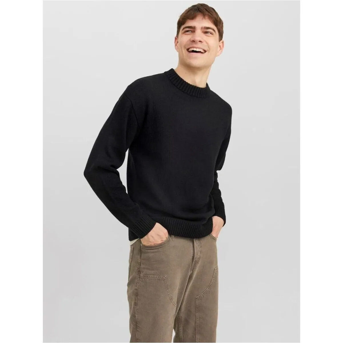 12236774 KNIT CREWBLACK