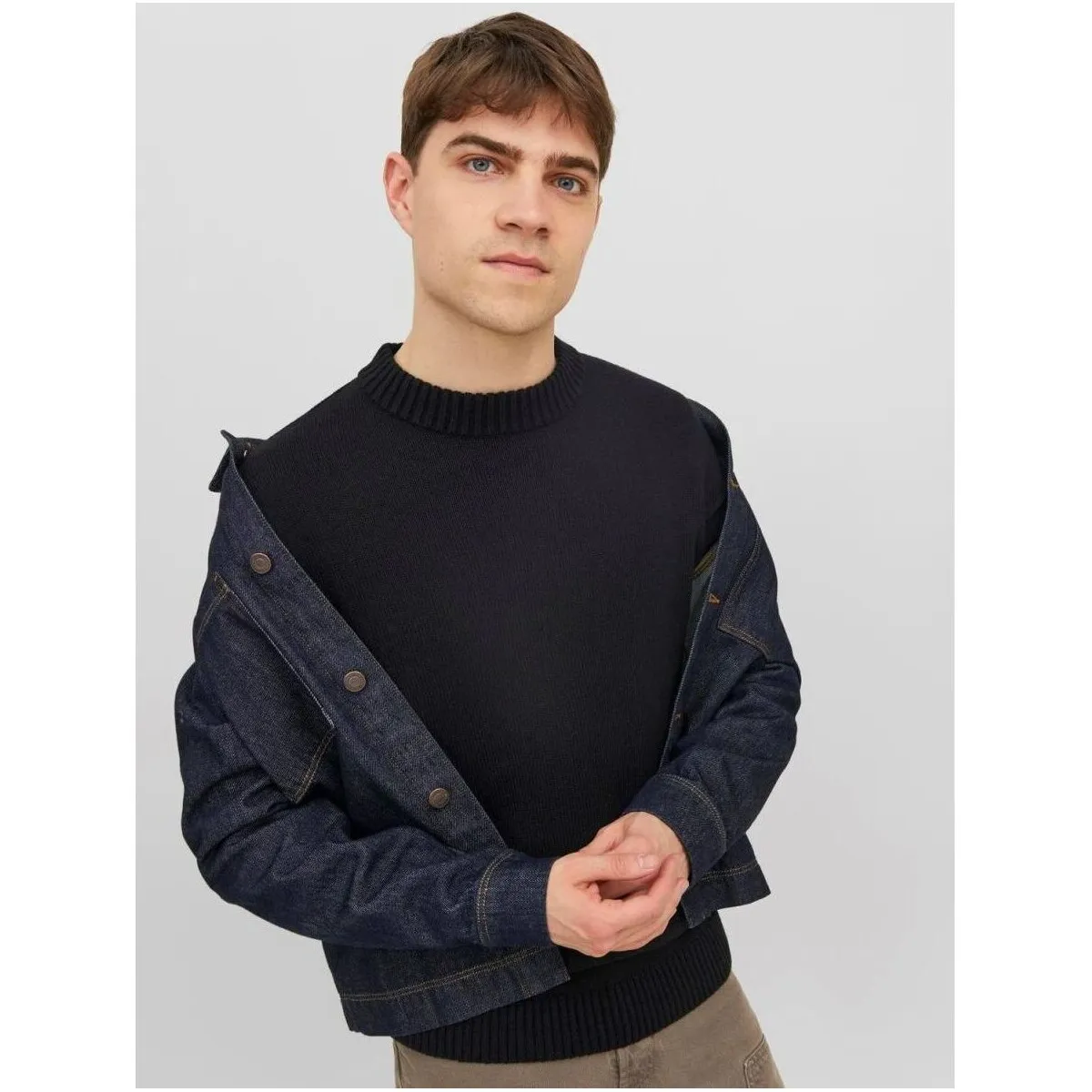 12236774 KNIT CREWBLACK