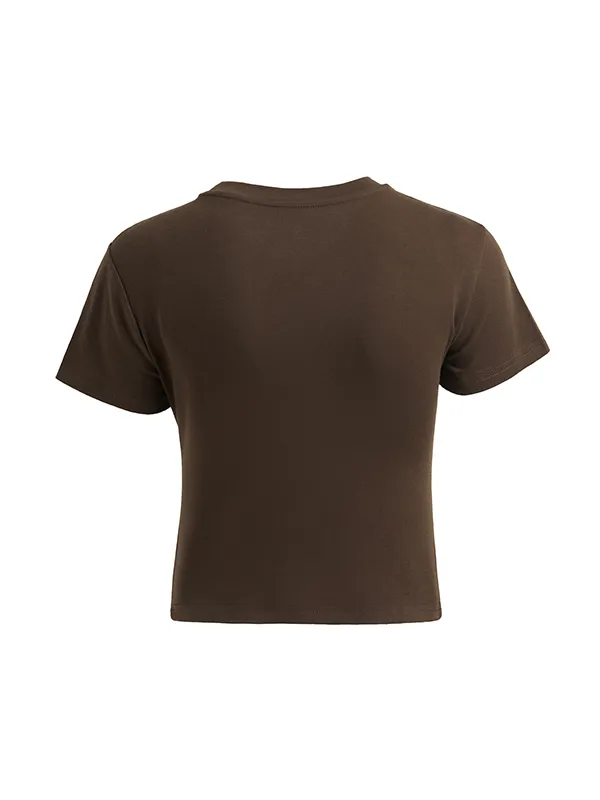 3 piezas camiseta informal con gráfico Y2k para mujer