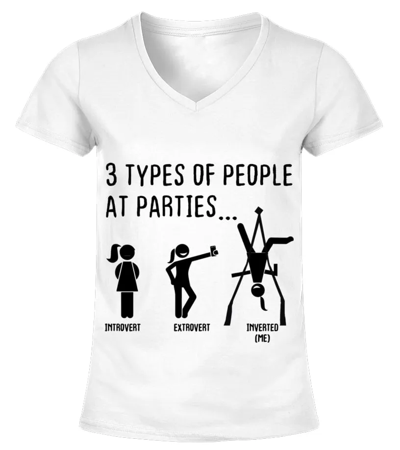 3 TYPES OF PEOPLE Camiseta cuello pico Mujer