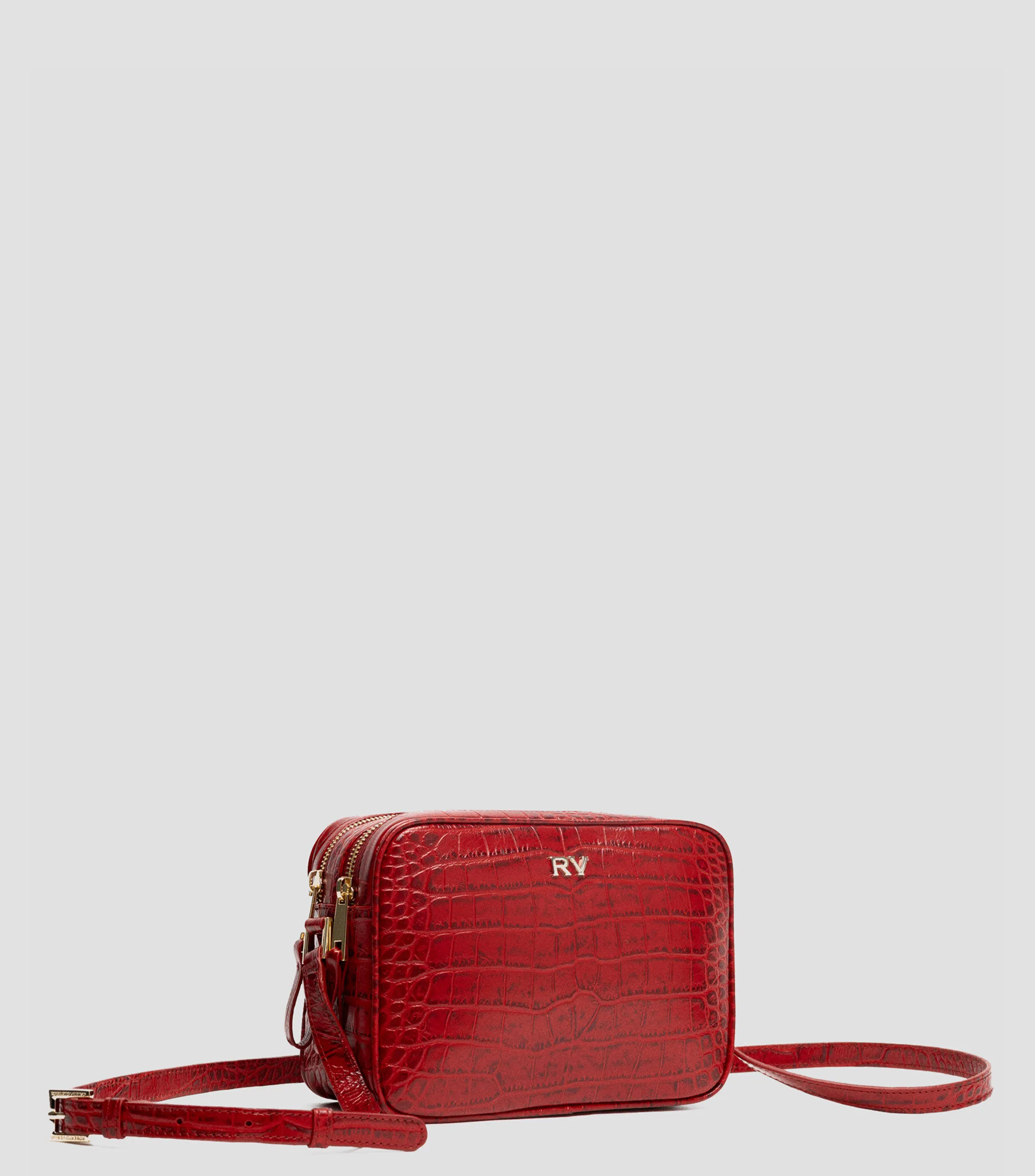 4353_Roberto Verino Bolso Crossbody rojo en piel Taylor animalskin Mujer