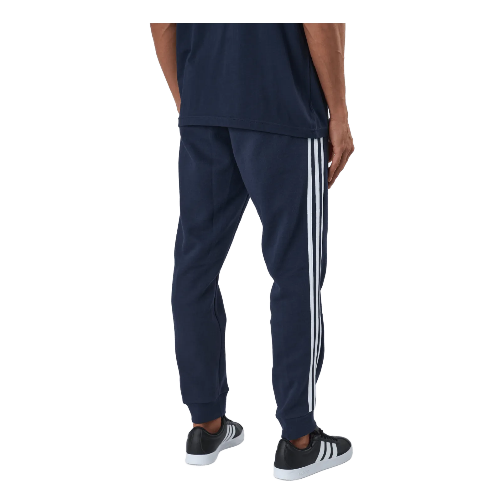 Adidas Essentials Tapered Cuff 3 Stripes Pants Legend Ink / White