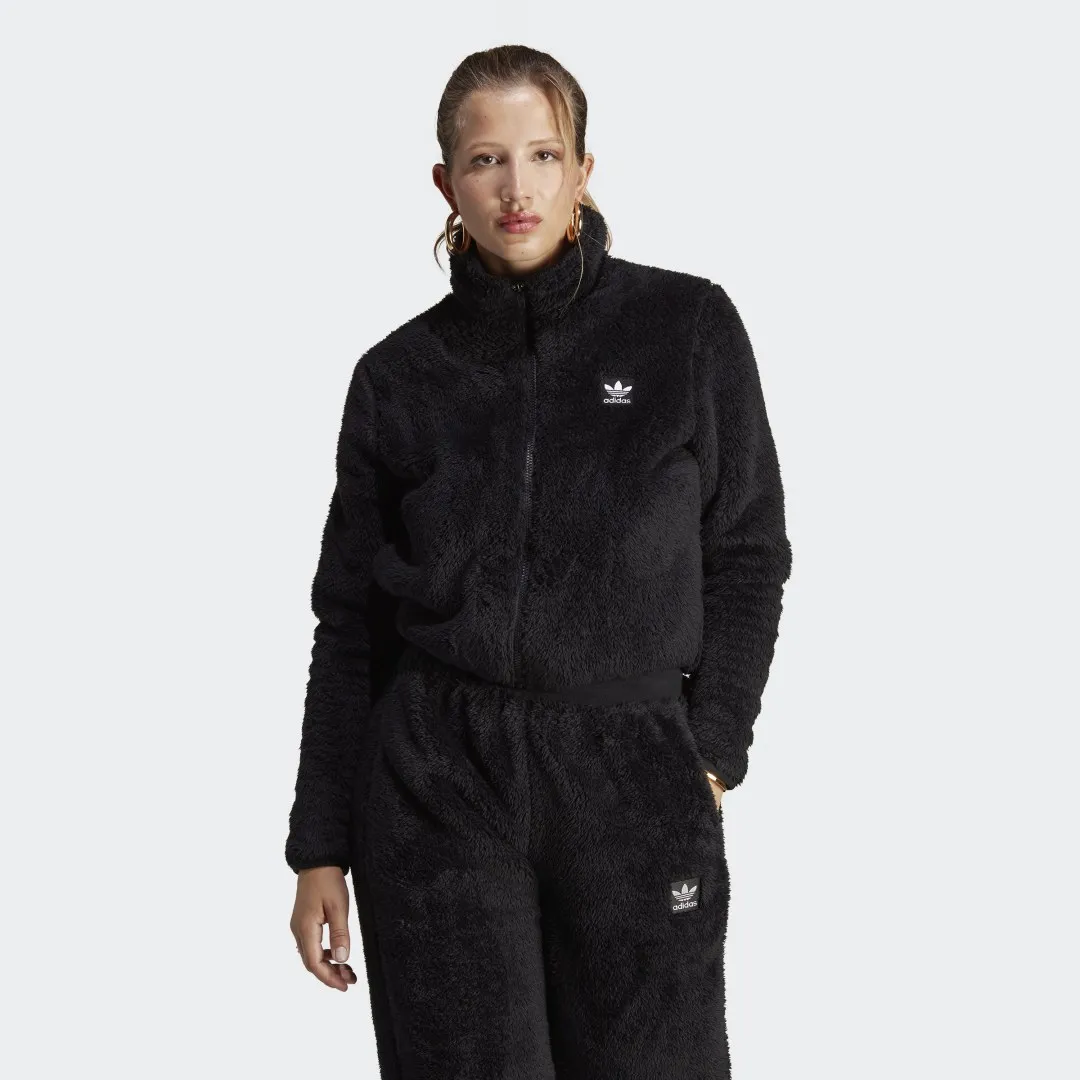 adidas Originals Top Essentials+ Fluffy Teddy Slim Zip