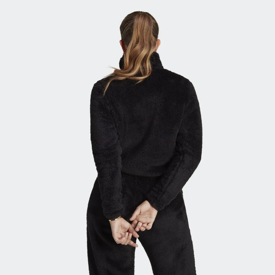 adidas Originals Top Essentials+ Fluffy Teddy Slim Zip