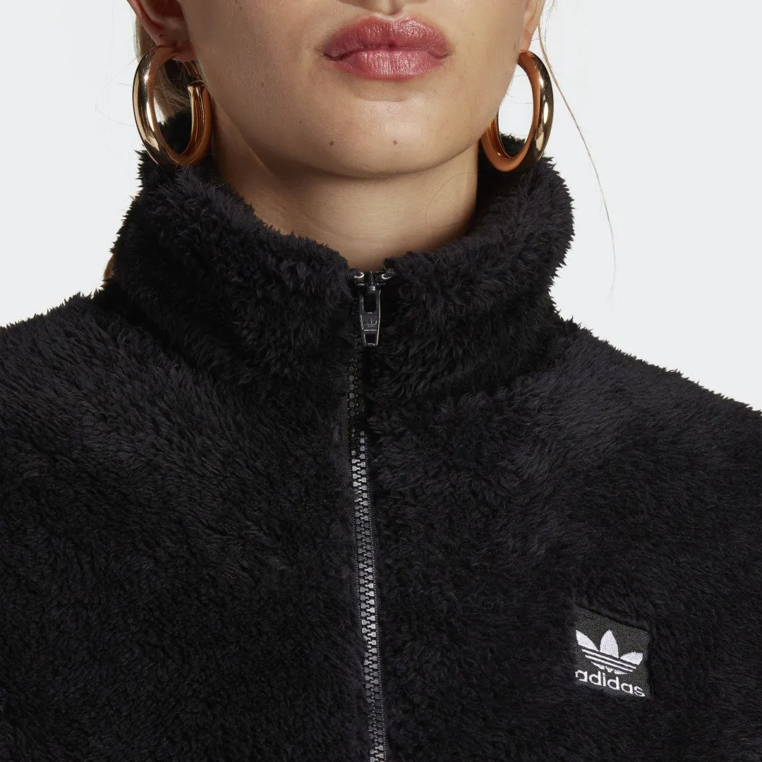 adidas Originals Top Essentials+ Fluffy Teddy Slim Zip
