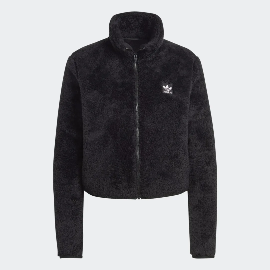 adidas Originals Top Essentials+ Fluffy Teddy Slim Zip