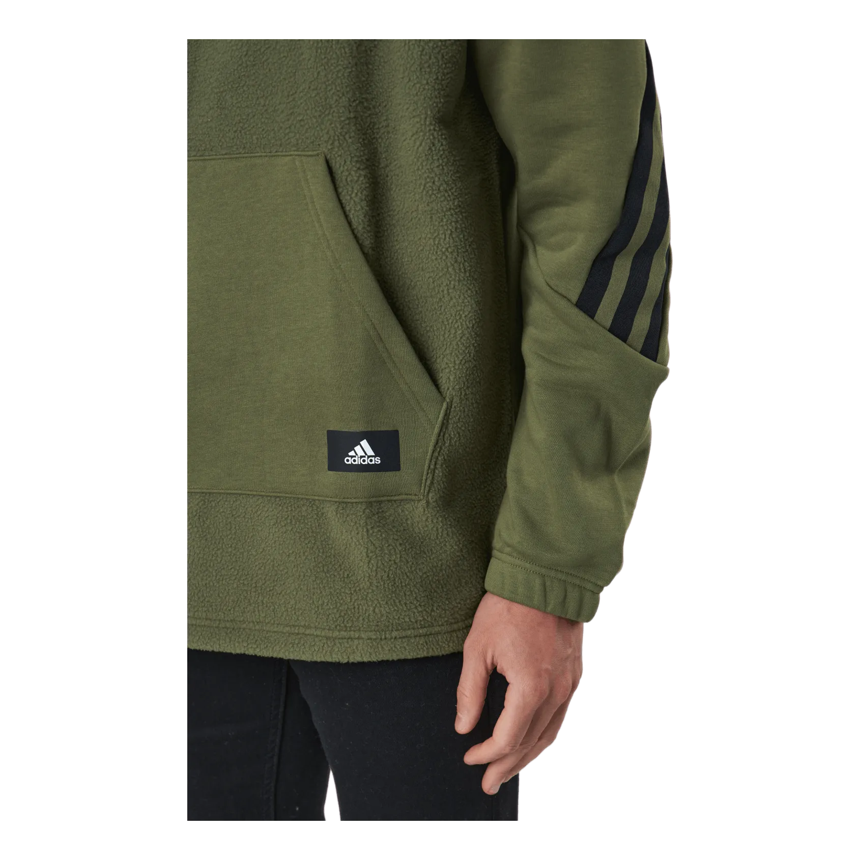 ADIDAS SPORTSWEAR FUTURE ICONS WINTERIZED 1/4ZIPTOP FOCUS OLIVE