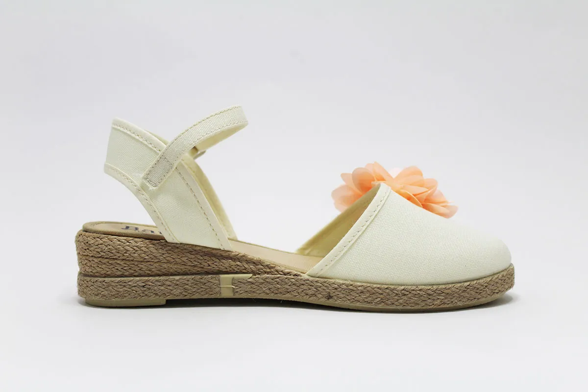 Alpargatas cuña con flor a elegir niña
