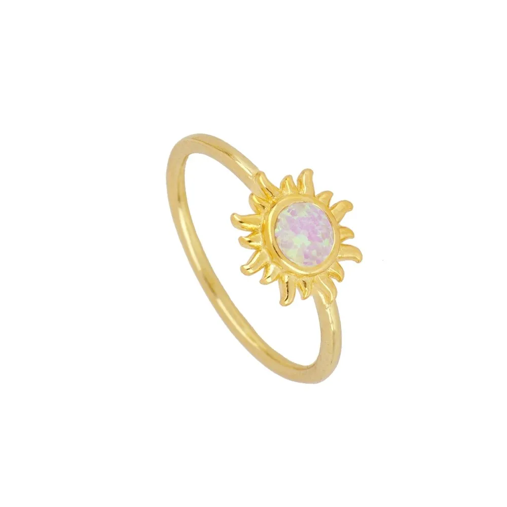 Anillo Creta Ópalo Rosa Oro