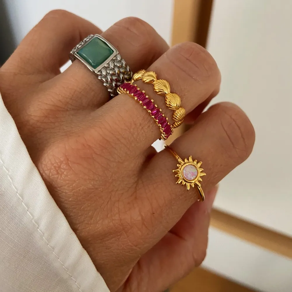 Anillo Creta Ópalo Rosa Oro