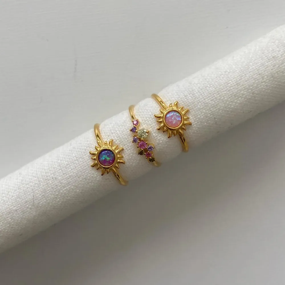 Anillo Creta Ópalo Rosa Oro
