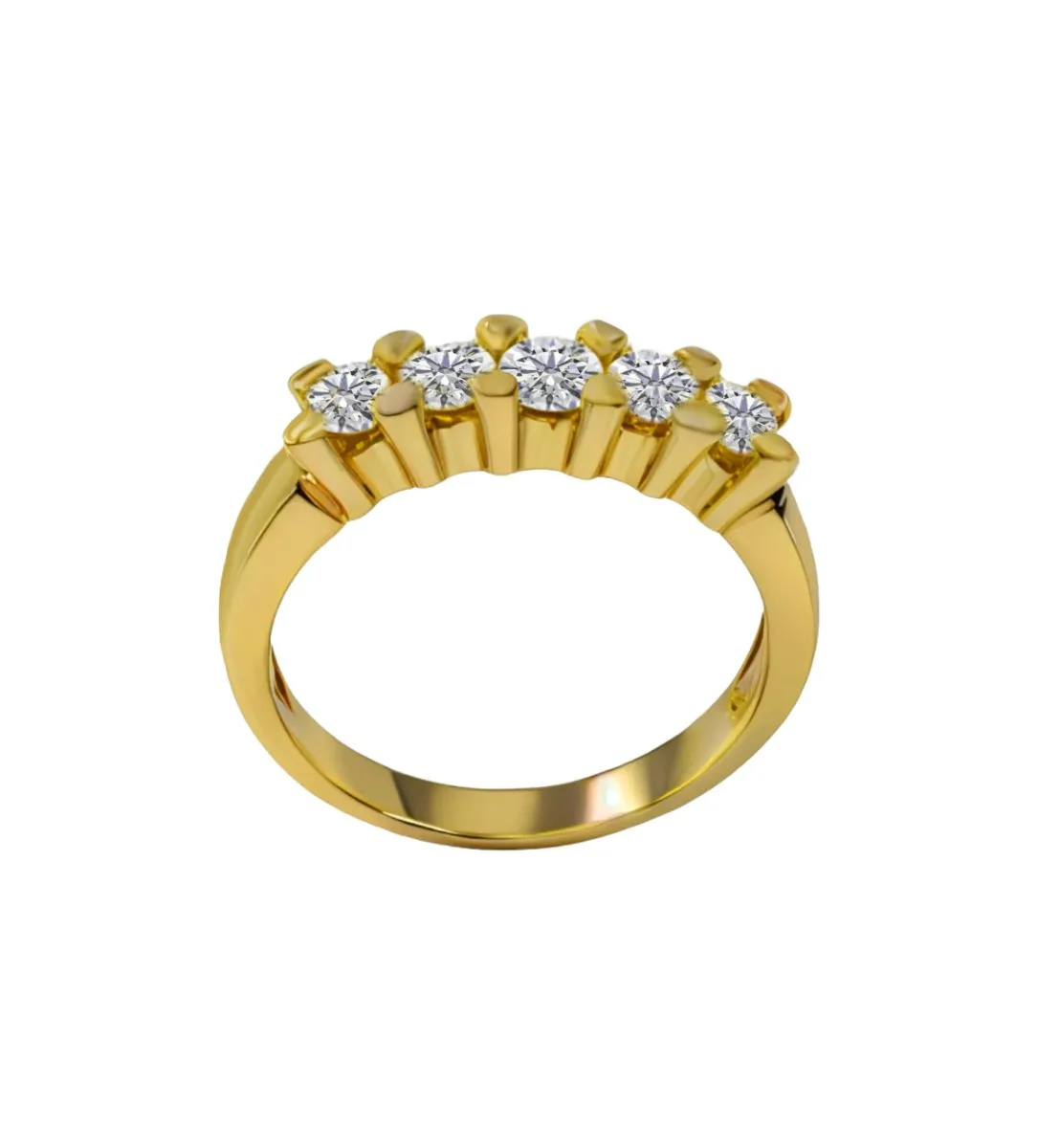 ANILLO DE COMPROMISO MEDIA ALIANZA ORO AMARILLO 18K 014_43730