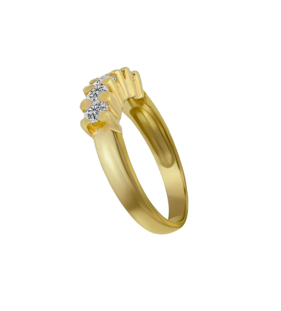 ANILLO DE COMPROMISO MEDIA ALIANZA ORO AMARILLO 18K 014_43730