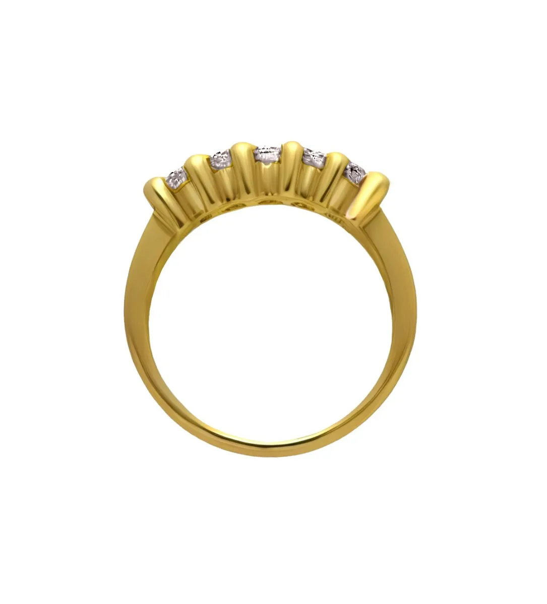 ANILLO DE COMPROMISO MEDIA ALIANZA ORO AMARILLO 18K 014_43730