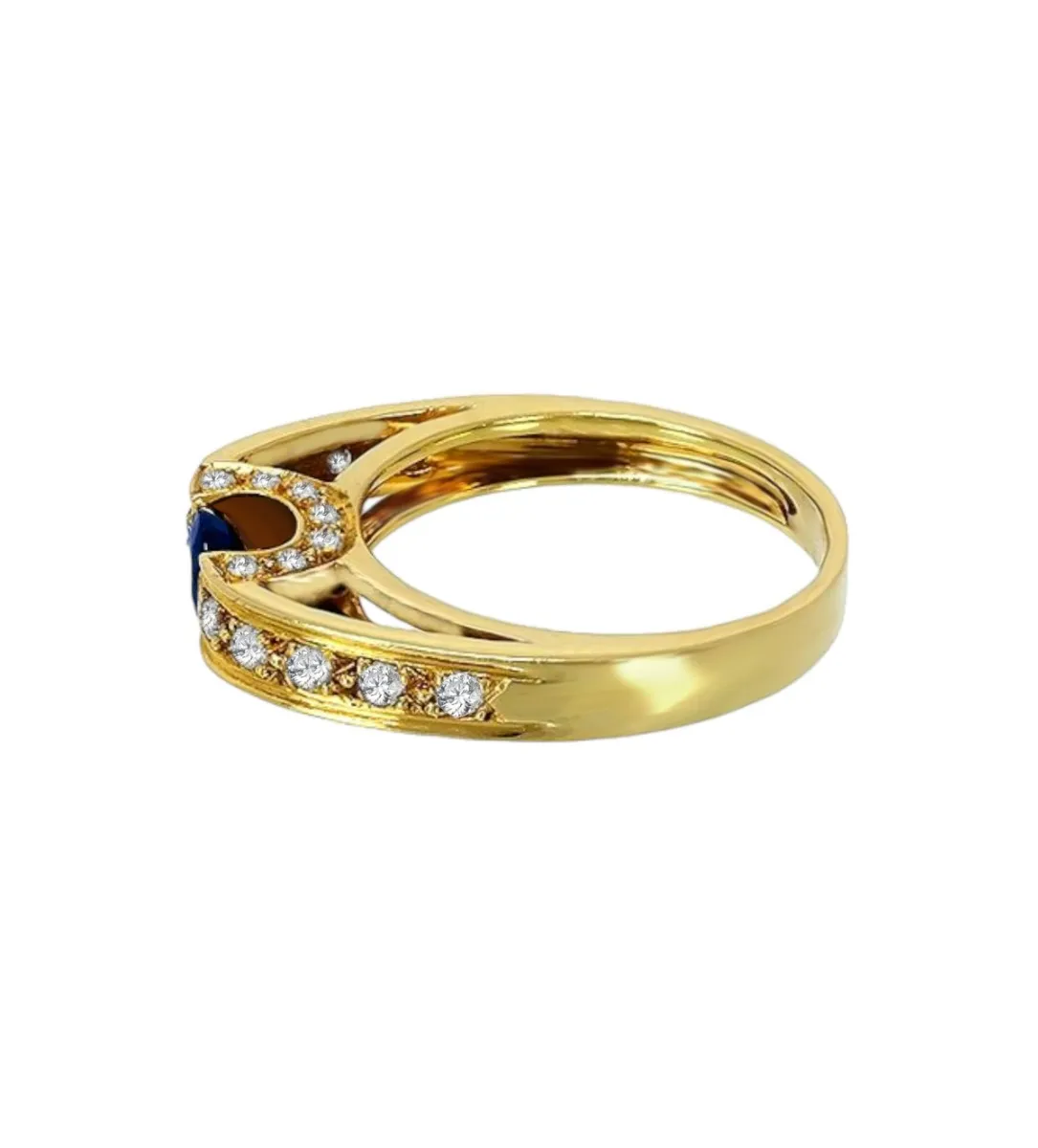 Anillo oro amarillo con zafiro y diamantes 111_4707