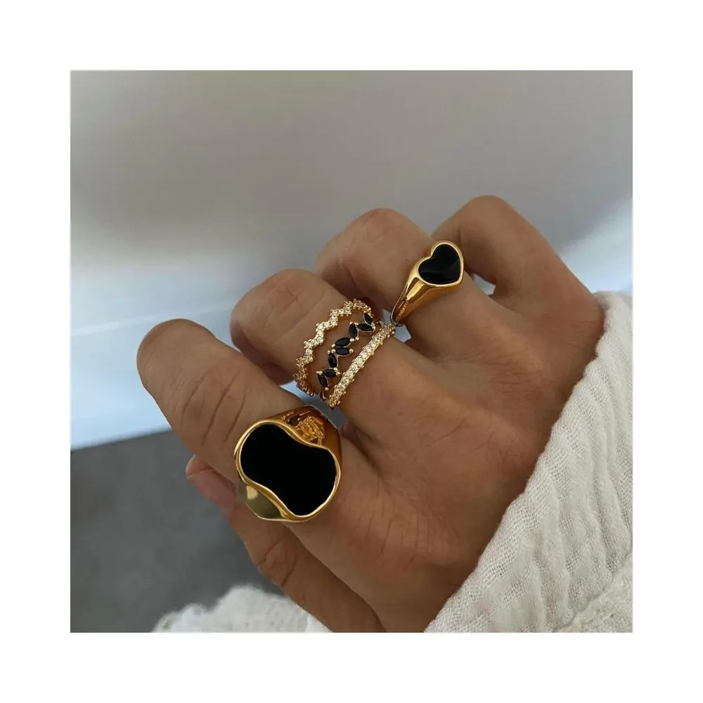 Anillo Paris Negro Oro