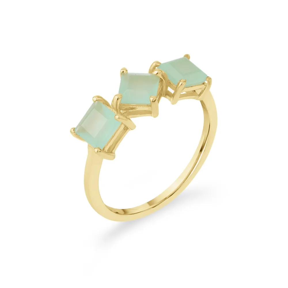Anillo Vivien Calcedonia Oro