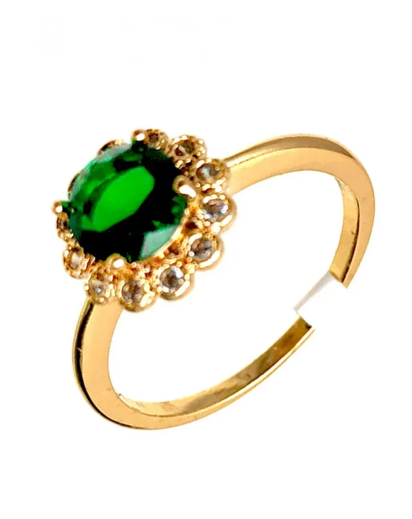 ANILLOS DE MUJER DE BISUTERIA FINA VERDES PARA LUCIR EN BODAS