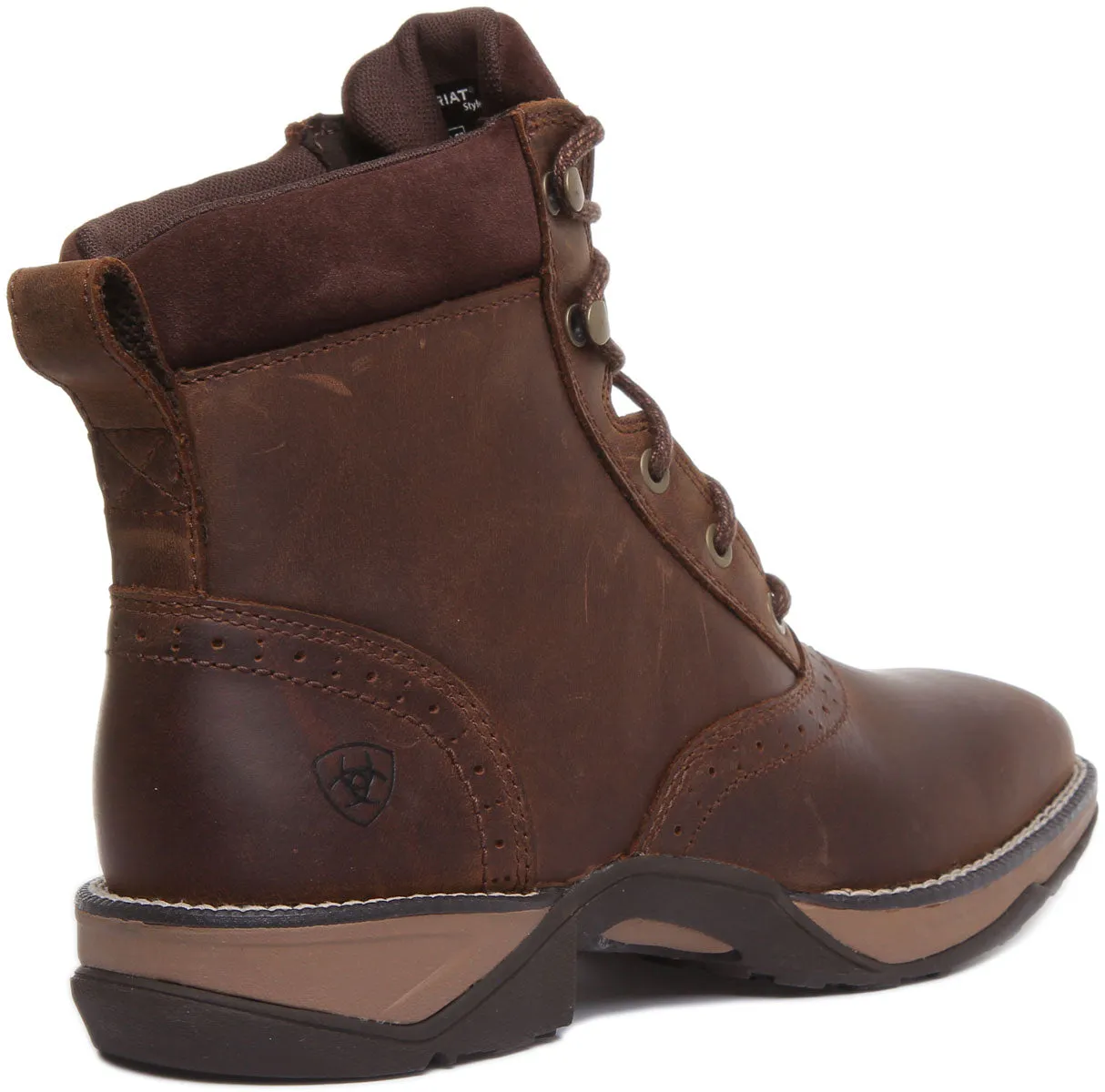 Ariat Anthem Lacer Botines de piel con cordones para mujer en marrón oscuro