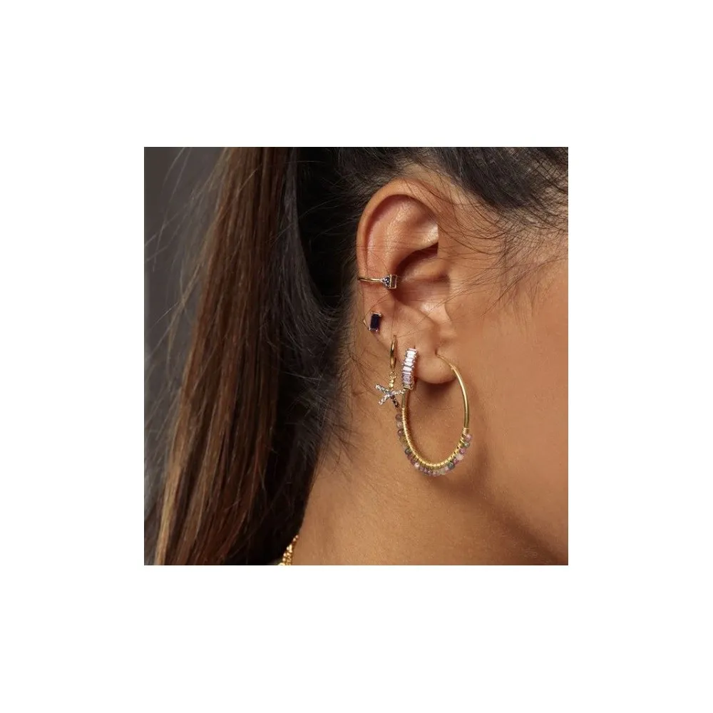 Aro Arizona Lavanda Oro 12 mm