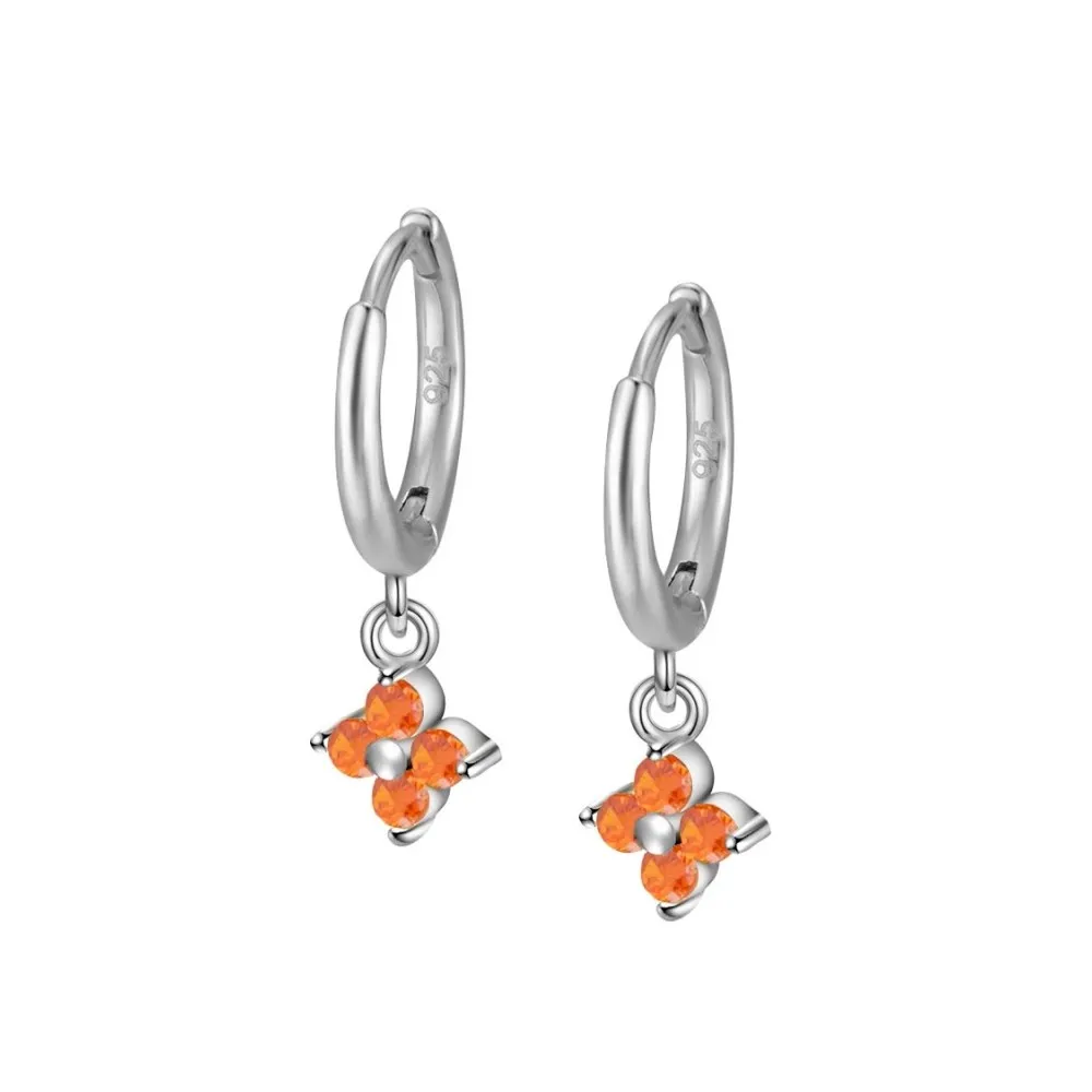 Aro con Estrella 4 Circonitas Naranja