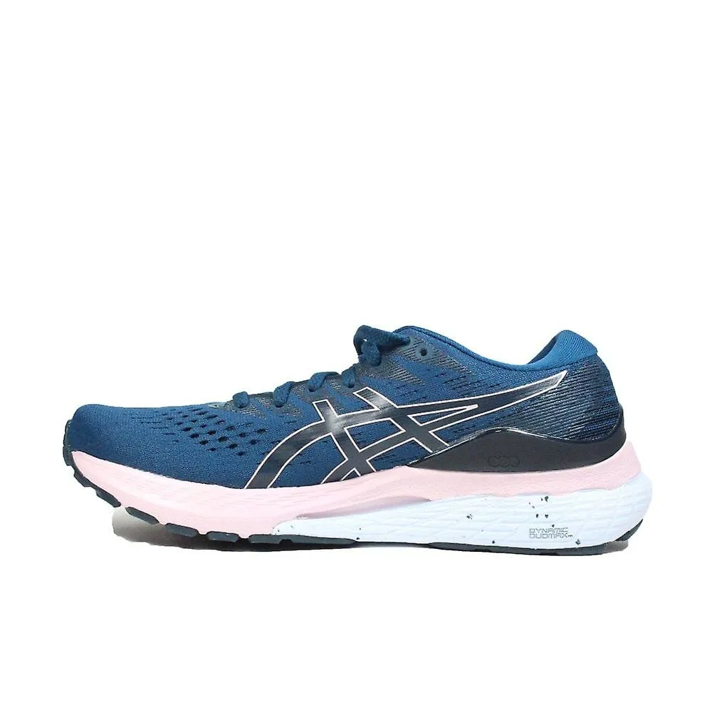 ASICS GELKAYANO 28 PARA MUJER | MAKO AZUL/APENAS ROSA | ZAPATILLAS DE RUNNING CON CORDONES PARA MUJER