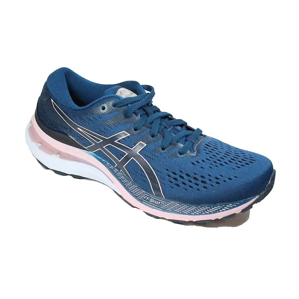 ASICS GELKAYANO 28 PARA MUJER | MAKO AZUL/APENAS ROSA | ZAPATILLAS DE RUNNING CON CORDONES PARA MUJER