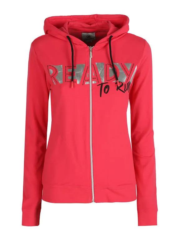 Athl Dpt Sudadera deportiva de mujer con capucha y cremallera.