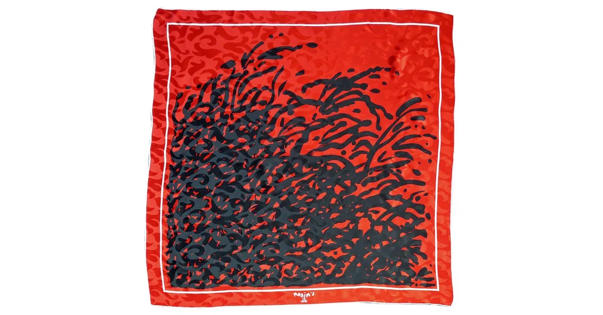 Autre Marque Bufanda de seda de MAXYM Roja 