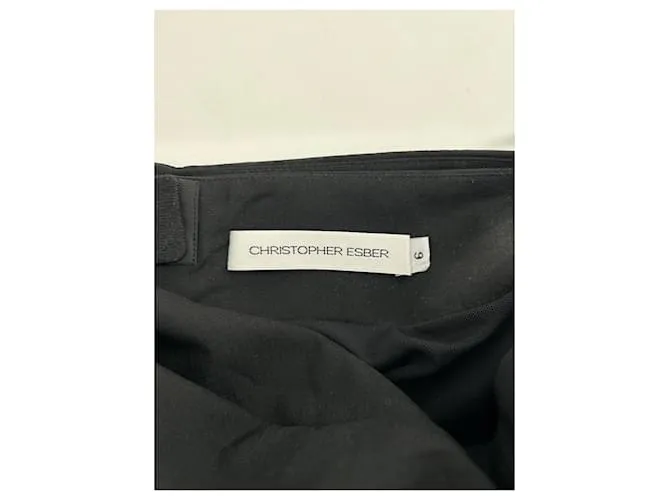 Autre Marque CHRISTOPHER ESBER Vestidos T.US 6 Lana Negro 