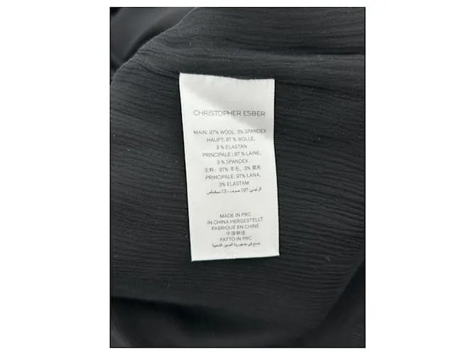 Autre Marque CHRISTOPHER ESBER Vestidos T.US 6 Lana Negro 