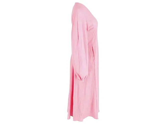 Autre Marque VESTIDO MIDI DE MANGA LARGA AVOLADA STIN GOYA EN LYOCELL ROSA 