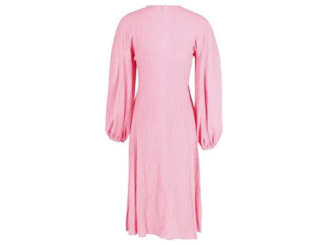 Autre Marque VESTIDO MIDI DE MANGA LARGA AVOLADA STIN GOYA EN LYOCELL ROSA 