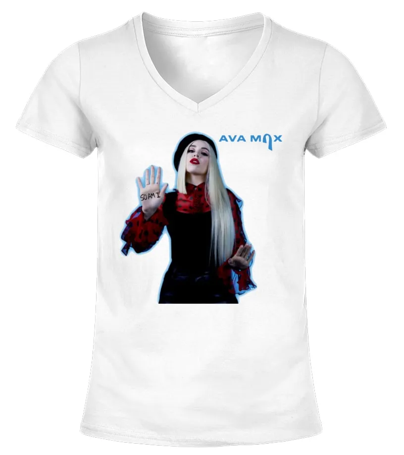 Ava Max Merch Camiseta cuello pico Mujer