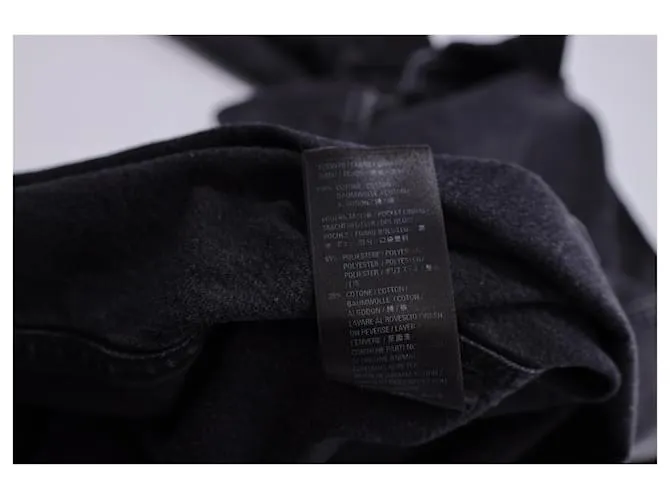 Balenciaga Camisa vaquera lavada con logo estampado en algodón negro 