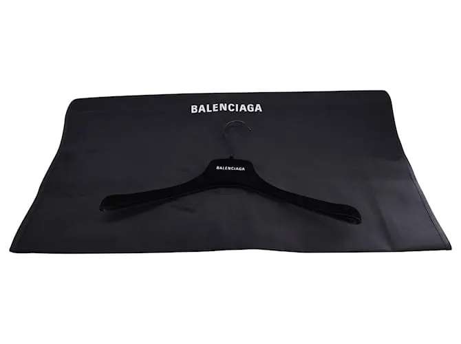 Balenciaga Camisa vaquera lavada con logo estampado en algodón negro 