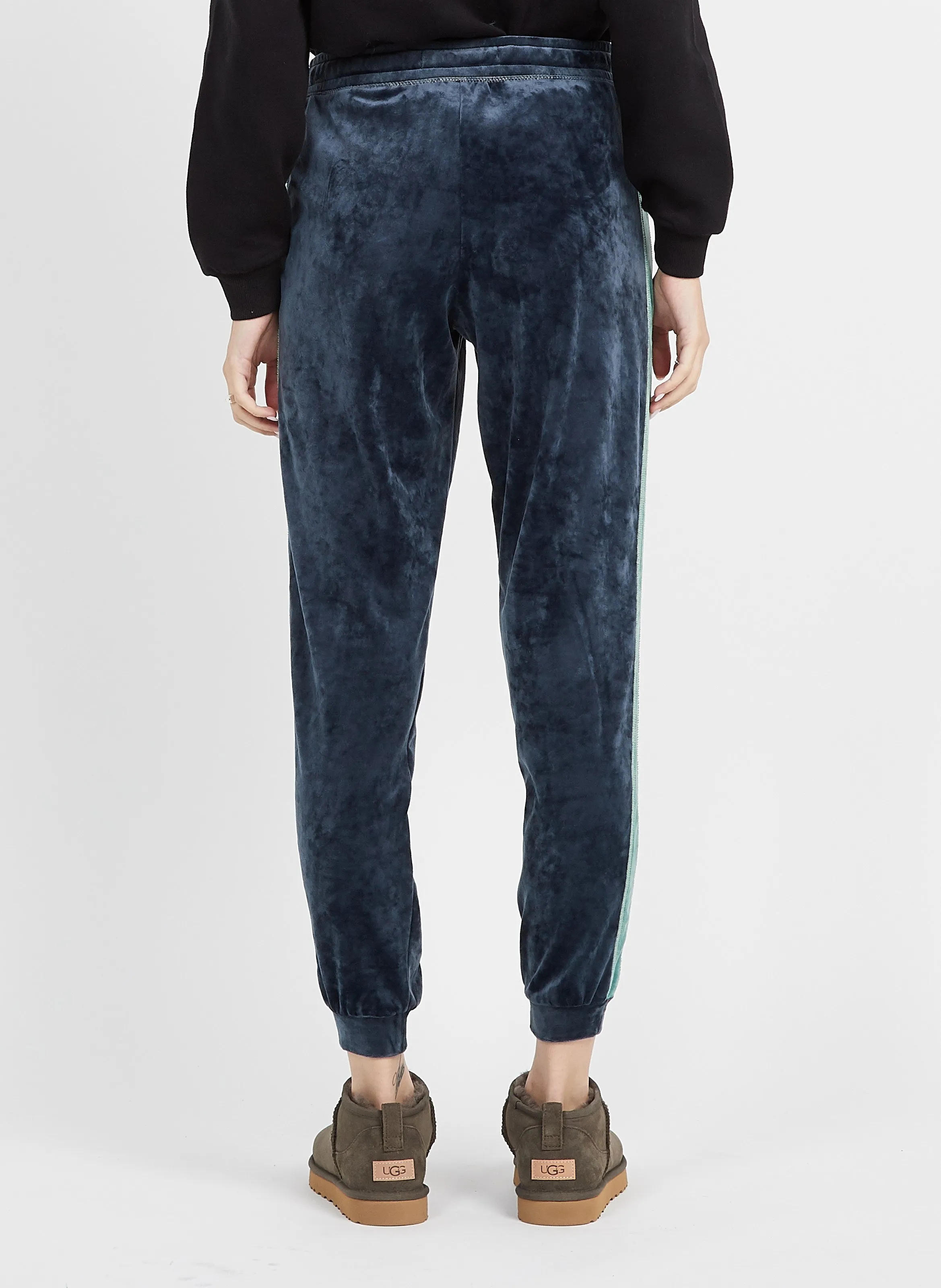 BANANA MOON QUICKLY WILDLAK  PANTALóN DE JOGGING DE TERCIOPELO EN AZUL