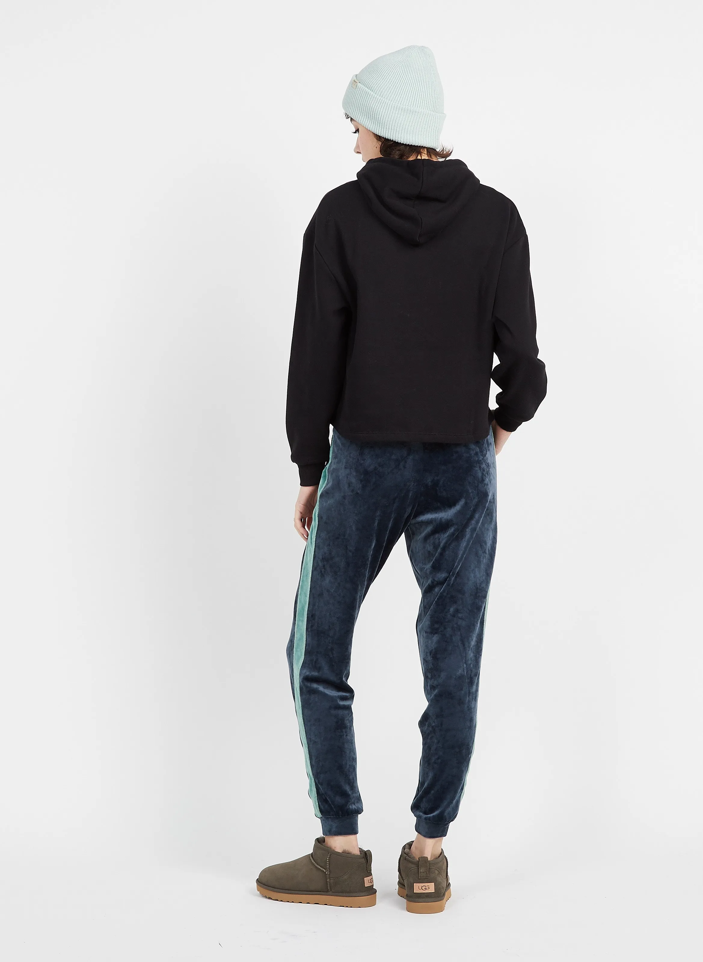 BANANA MOON QUICKLY WILDLAK  PANTALóN DE JOGGING DE TERCIOPELO EN AZUL