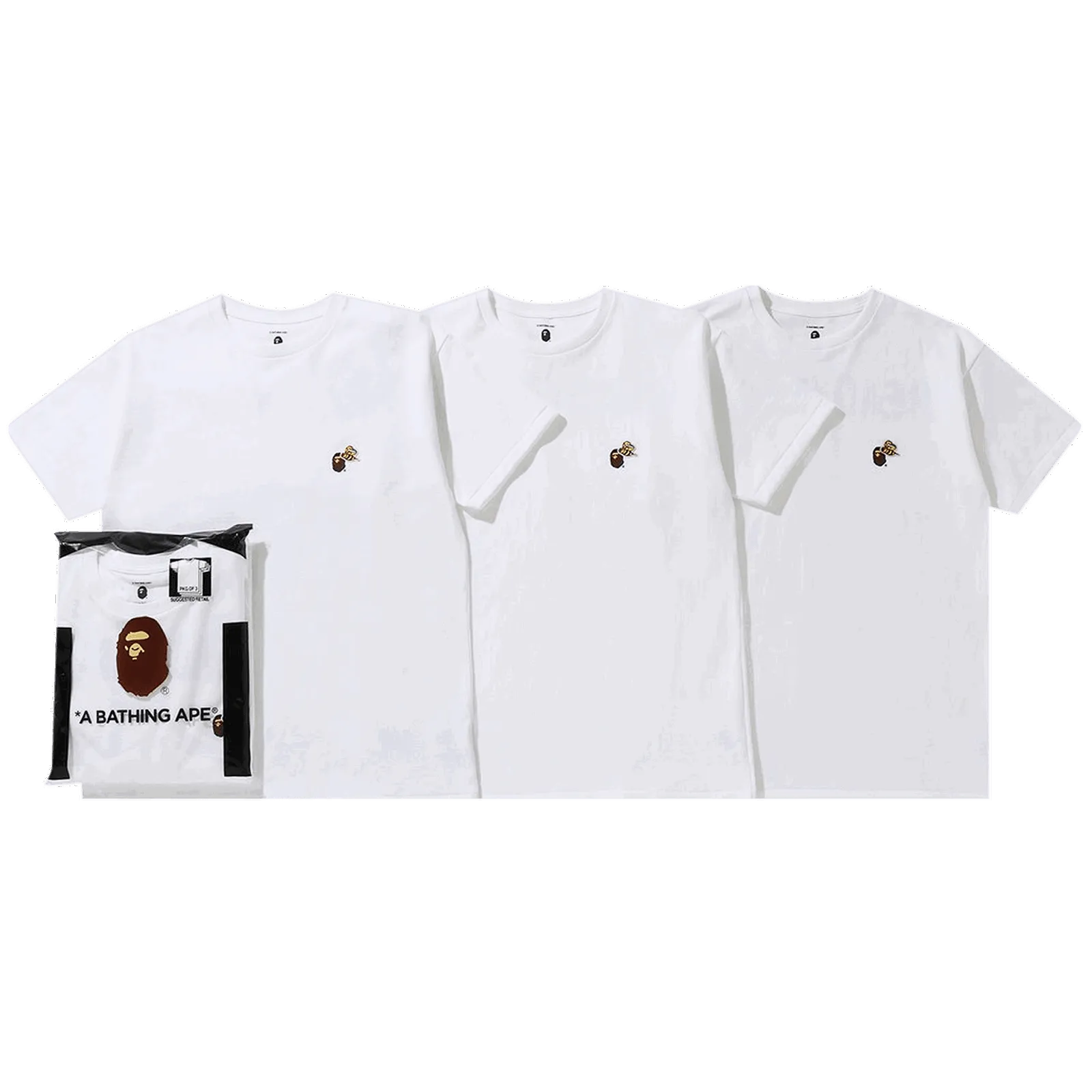 BAPE x ReadyMade 3 Pack Tee