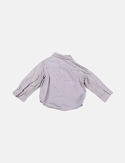 Benetton Camisa gris denim