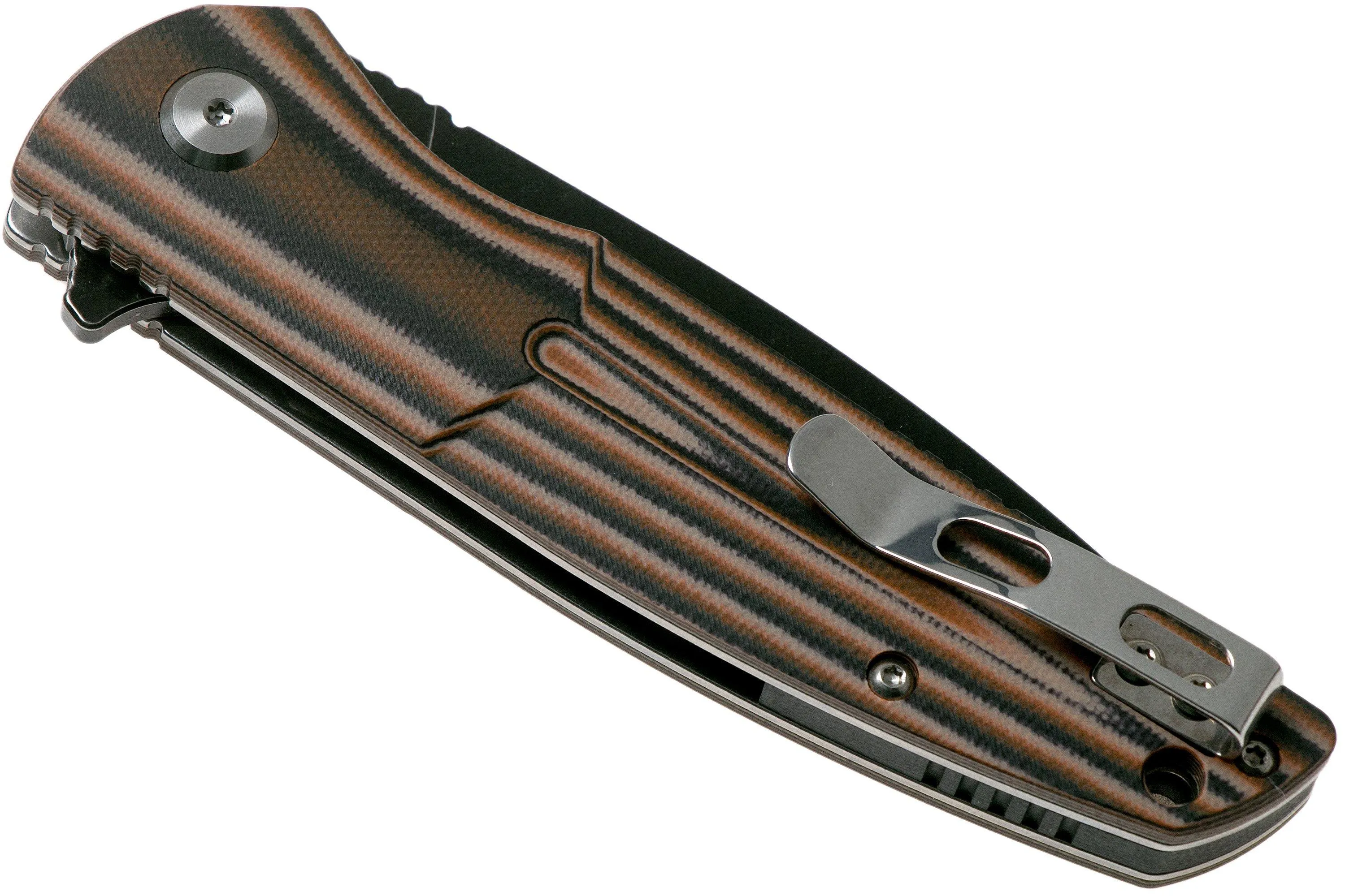 BESTECH FIN BG34C3 BLACK STONEWASHED, NEGRONARANJABEIGE G10 NAVAJA