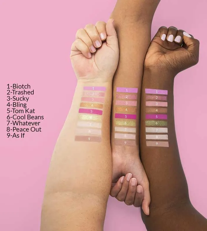 BH COSMETICS  *TOTALLY PLASTIC*  MINI PALETA DE SOMBRAS IGGY AZALEA  PINK SUNGLASSES