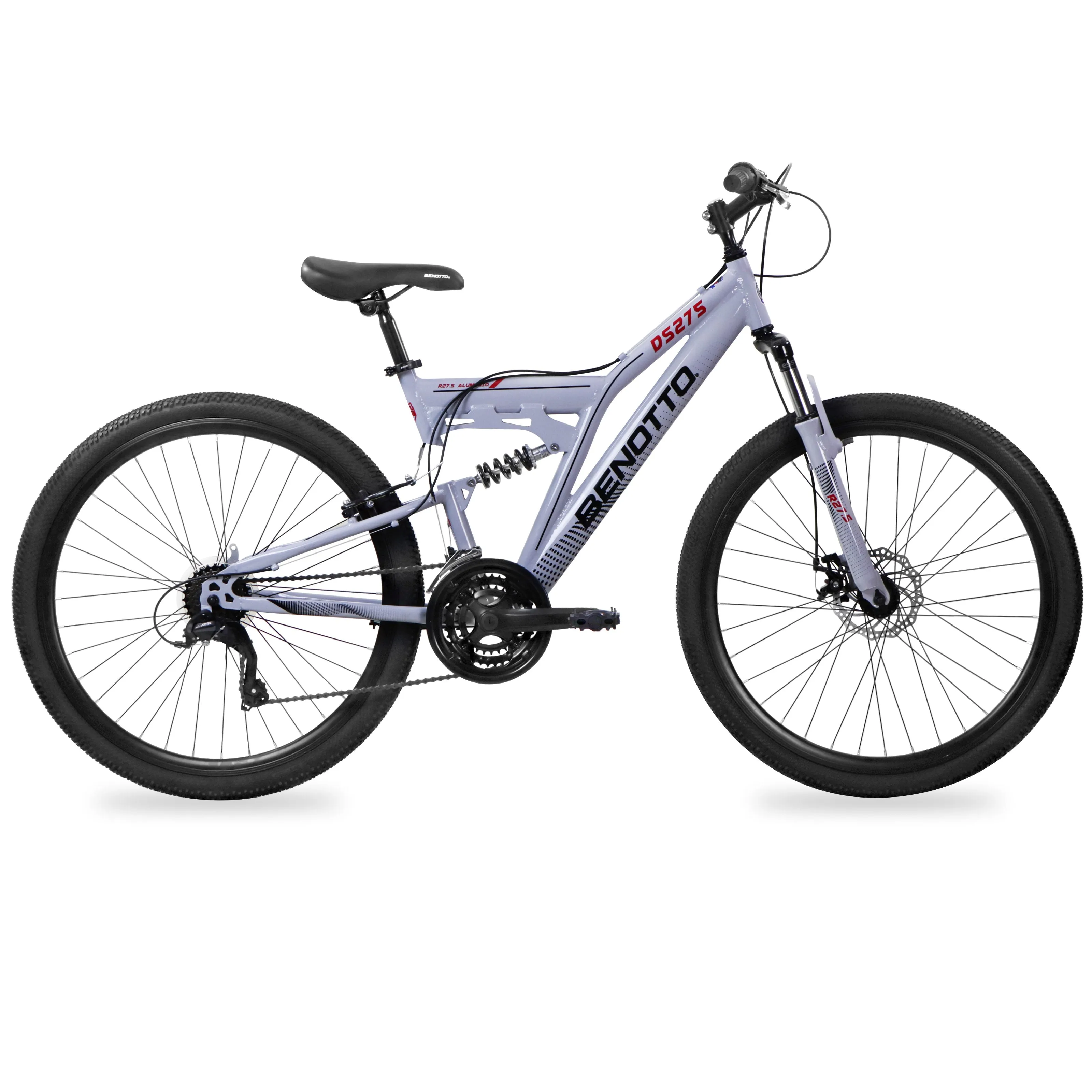 BICICLETA BENOTTO MONTAA DS275 R27.5 21V. HOMBRE SUNRACE FRENOS DISCO DELANTERO/'V' TRASERO ALUMINIO / ACERO PLATA TALLA:UN