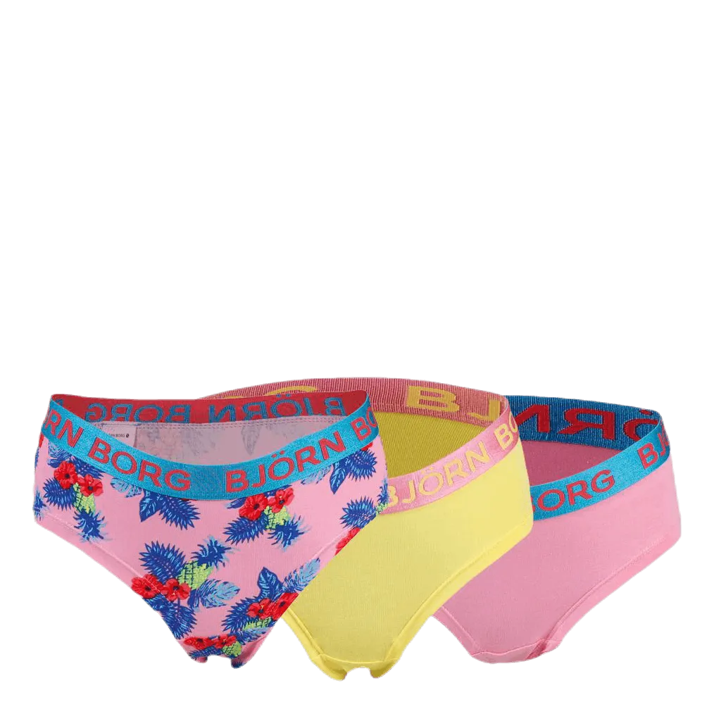 BJöRN BORG PARADISE MINI HIPSTER 3PACK JUNIOR PINK/YELLOW