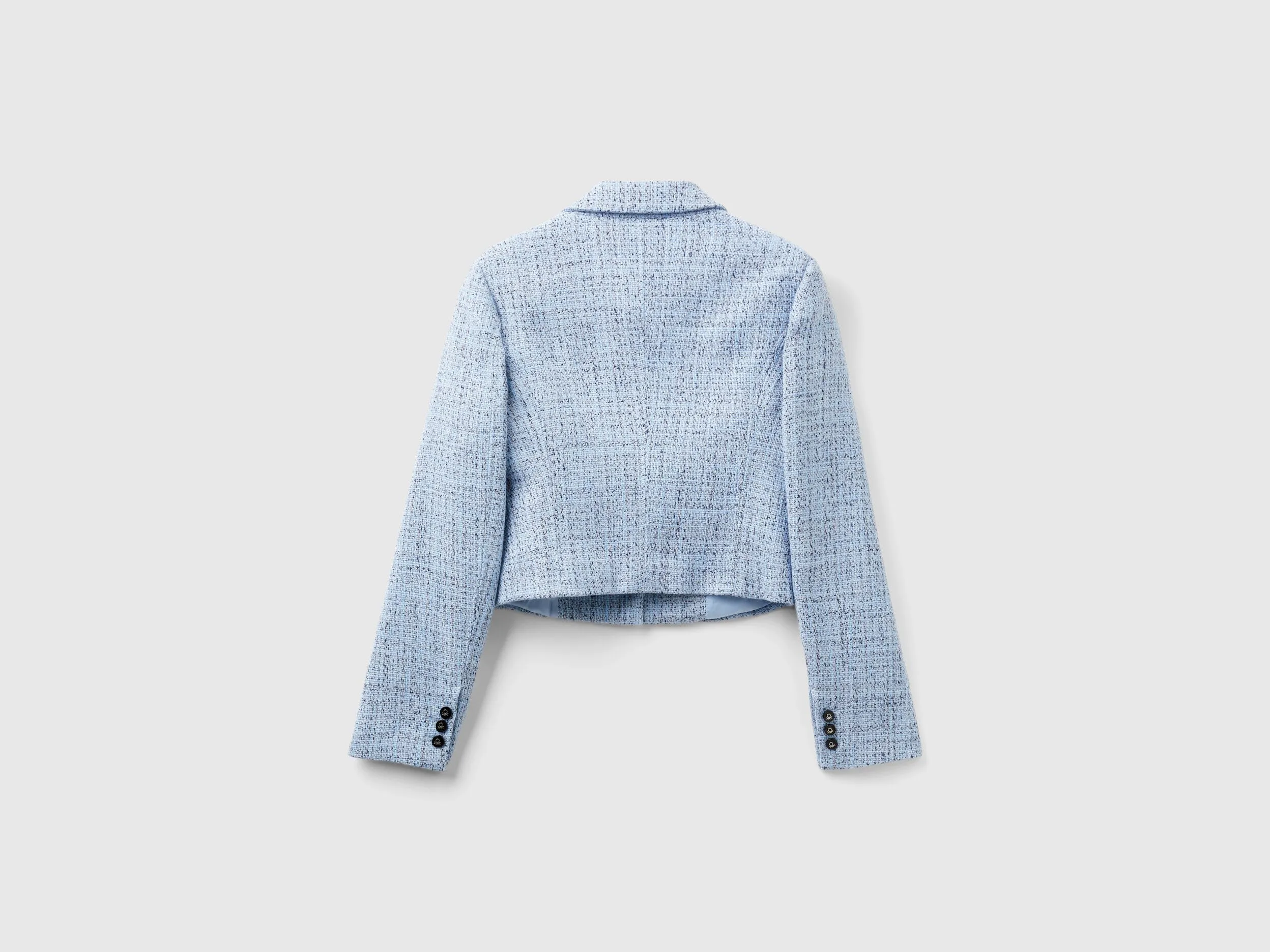Blazer cropped de tweed