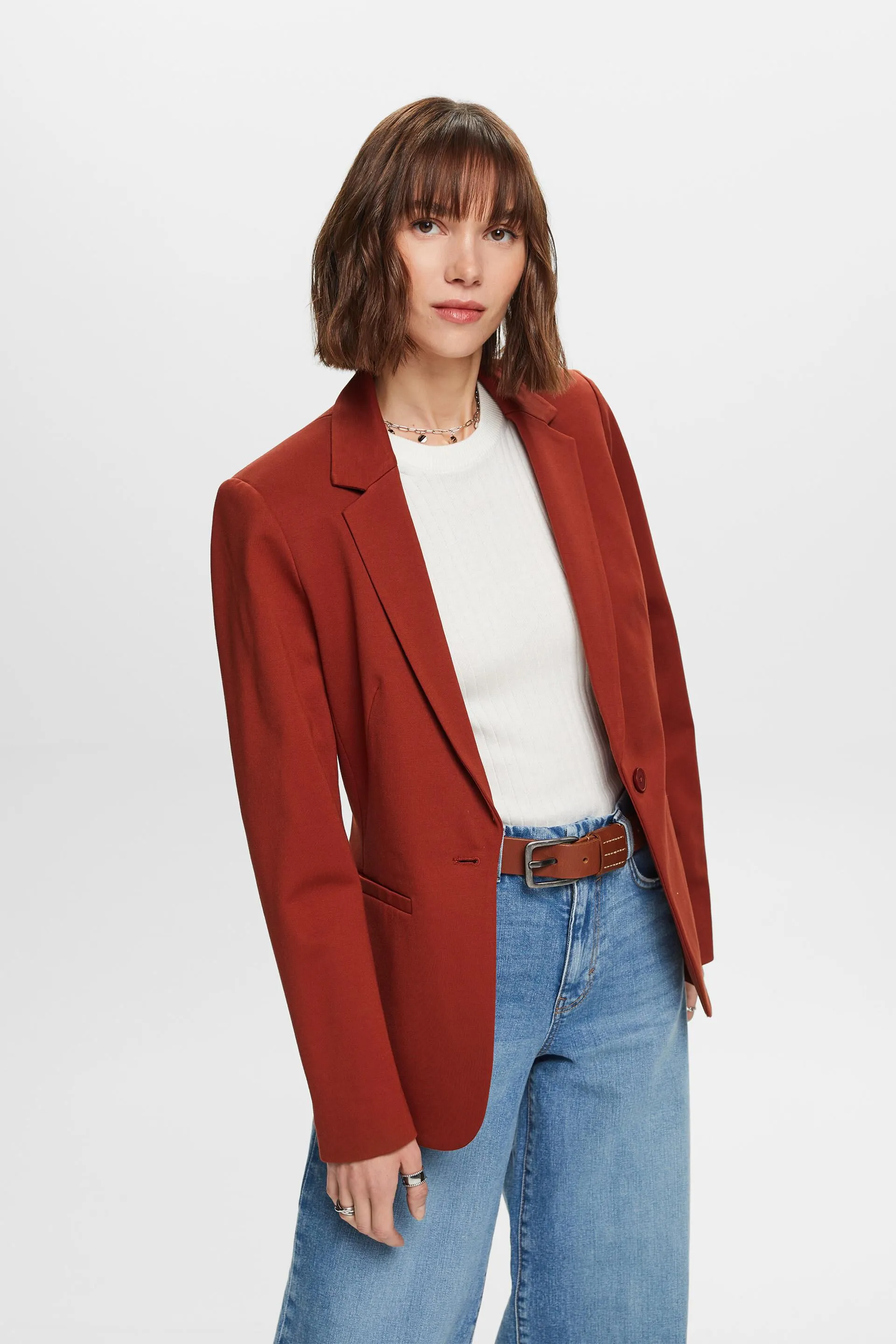 Blazer de tejido jersey de punto