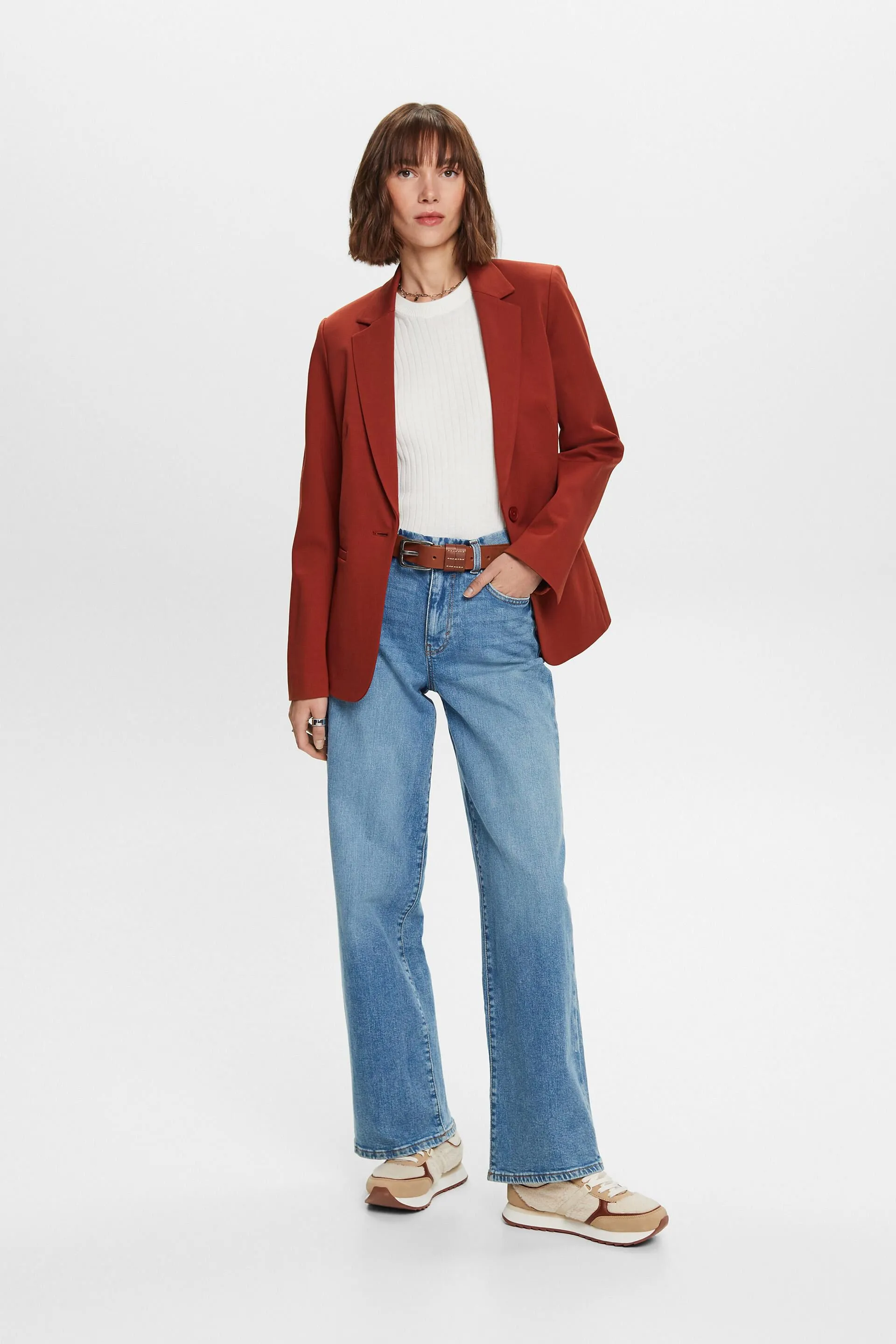 Blazer de tejido jersey de punto