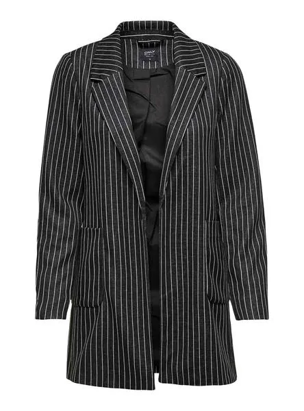 blazer only baker rayas negro para mujer