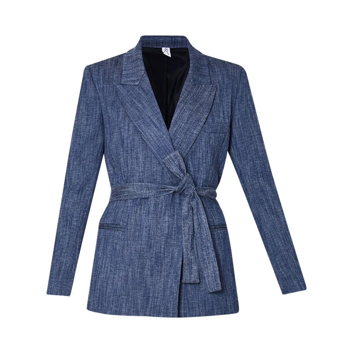 Blazer vaquero con cinturón