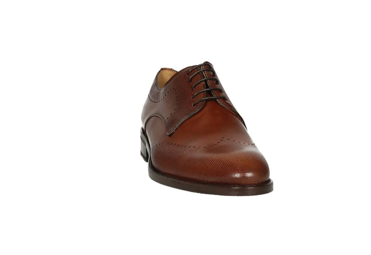 Blucher Piel Marron Pala Vega Picaditos y Cuello Piso Mixto